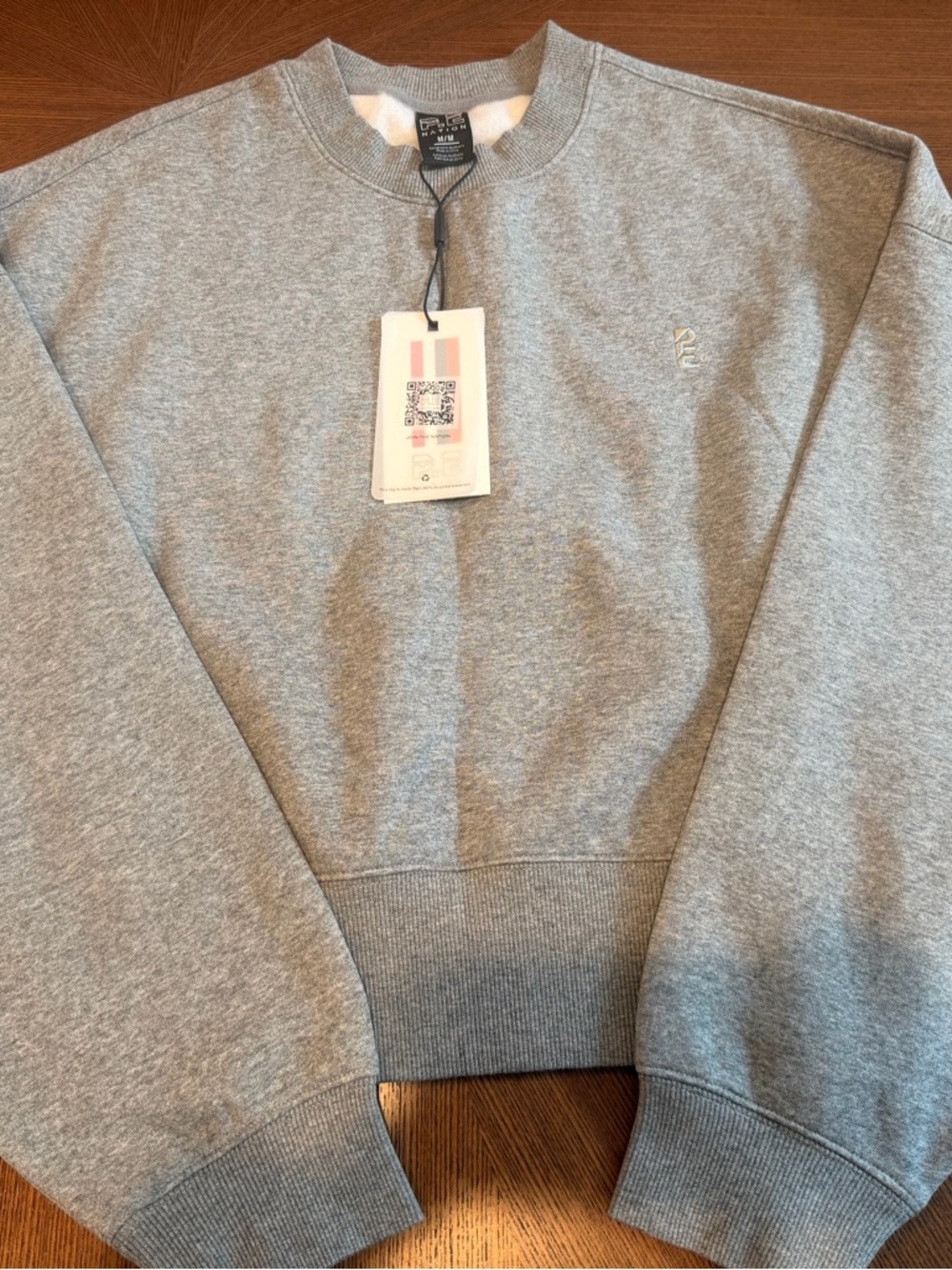 P.E Nation Grey Marle Recalibrate Sweat